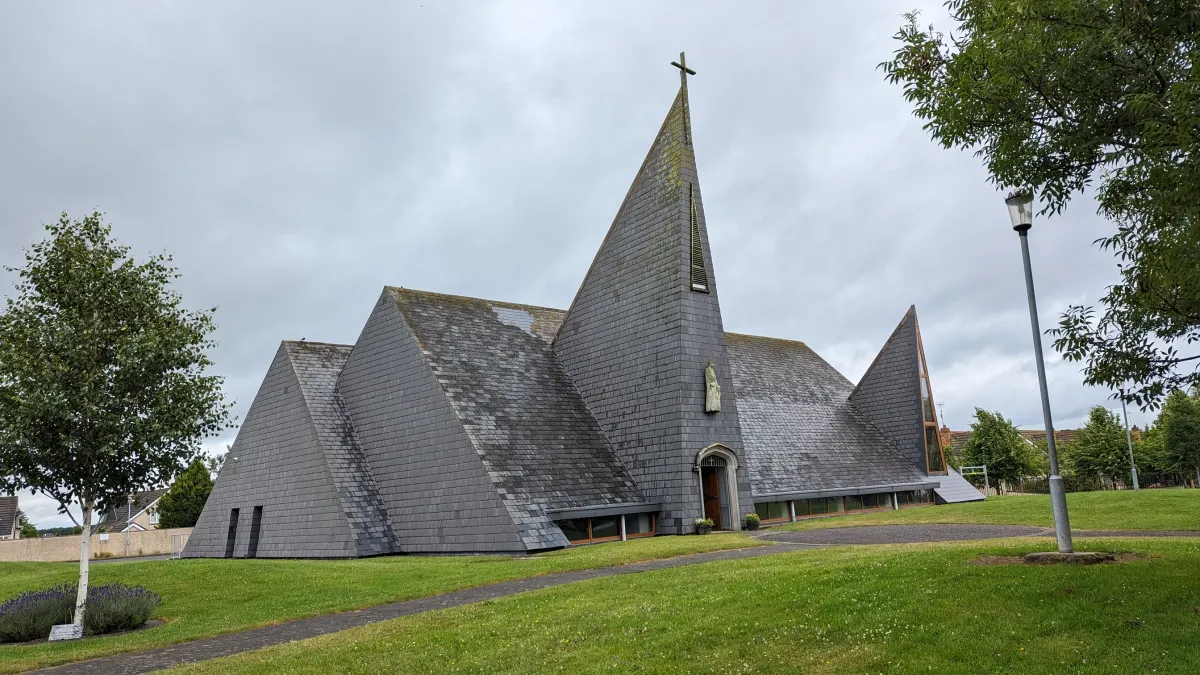 St. Mary’s Church, Julianstown, with its steep slate roofs and spire